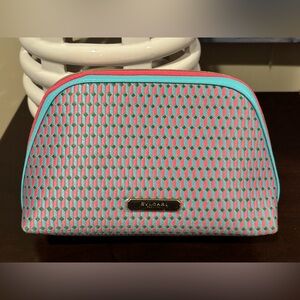 Bvlgari Patterned Cosmetic Bag Pink Green Blue